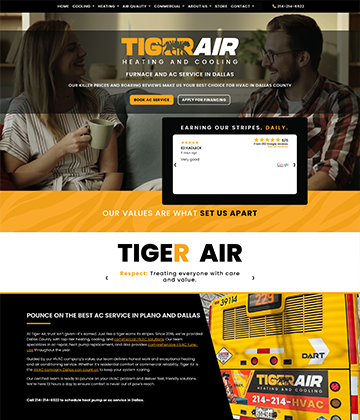 HVAC website - Tiger Air