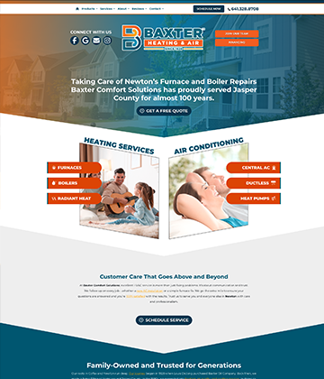 HVAC website - Baxter Heating and Air